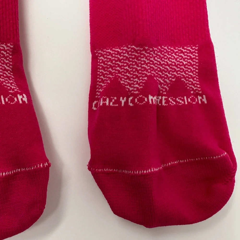 Crazy Compression Hot Pink Compression Socks Y2K Athleisure Statement | Sm/Md